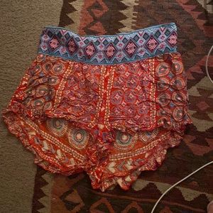 Patrons of peace colorful print shorts